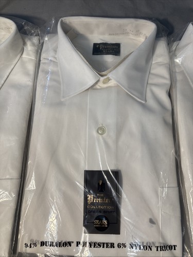 Neu mit Etikett Vintage THE PREMIERE COLLECTION Sears WEISSES HEMDPAKET FÜR HERREN 15/34 - Bild 11 von 12