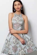 Jovani Light Blue Multi Print Cocktail Dress NWT SALE! sz 10