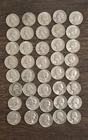 40 United States 90% Silver Pre 1965 Washington Quarters. W/ Coin Case
