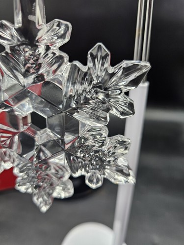 Waterford 2014 SNOW CRYSTAL Faceted Christmas Tree Ornament Ireland Made - Picture 4 of 7