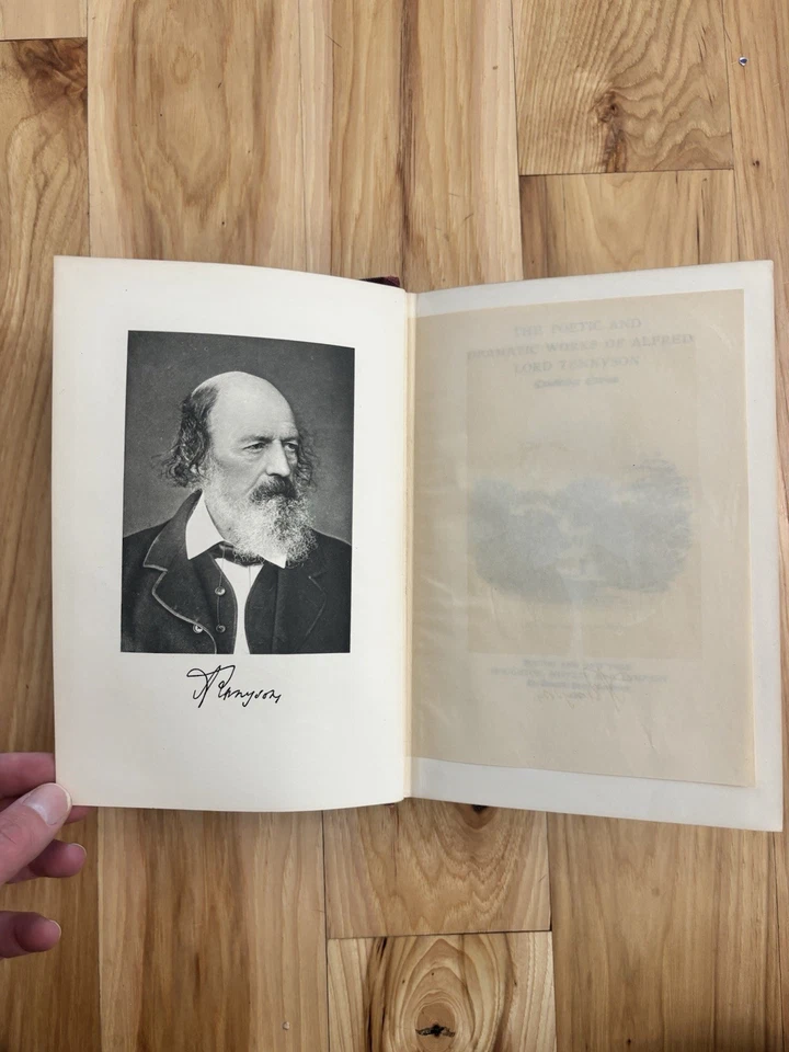 Tennyson's Poetical Works Cambridge Edition. 1898 Antique Book Hardcover  - Image 4 of 4