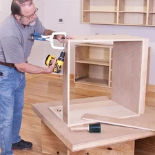 Woodcraft Project Paper Plan to Build Hassle Free Workshop Cabinets