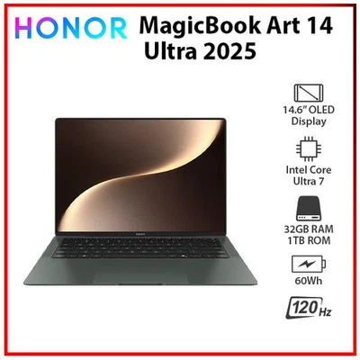Honor MagicBook Art 14 2025 GREEN Ultra 7 32GB RAM 1TB SSD Windows PC Laptop