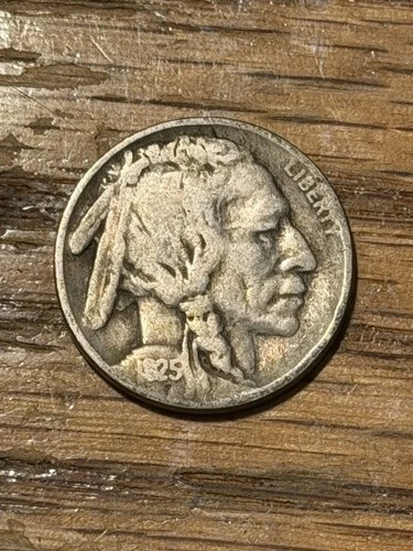 1925 S Buffalo Nickel Weak Date FINE
