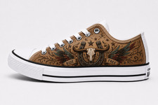 Custom Western Cowboy Converse Sneakers   Uni...