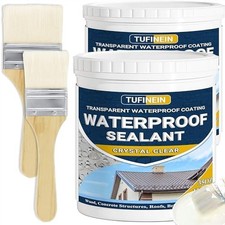 Waterproof Sealant 70 Oz Clear Liquid Coating for Roofs, Walls, Concrete