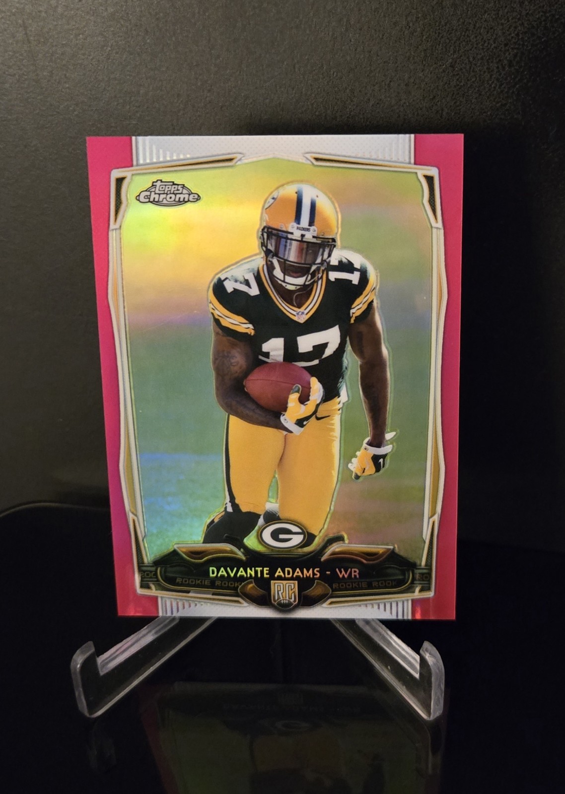 #'d/399 🔥 DAVANTE ADAMS RC SP 2014 Topps Chrome Pink Refractor Rookie Card #114