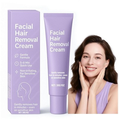 Facial Hair Removal Cream for Women   Gentle No-Odor Hair Removal Cream for Sens