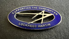 RARE VINTAGE ENAMELED LOCKHEED MARTIN SUPPORTING THE WARFIGHTER JET AVIATION PIN