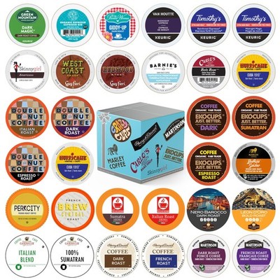Custom Variety Pack Coffee Pod Pack, Dark Roast 30 Count (Pack of 1) 