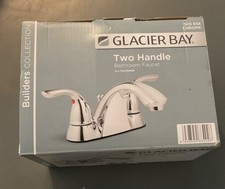 Glacier Bay TWO HANDLE Bathroom Faucet 4 Inch Centerset 505 838 CHROME