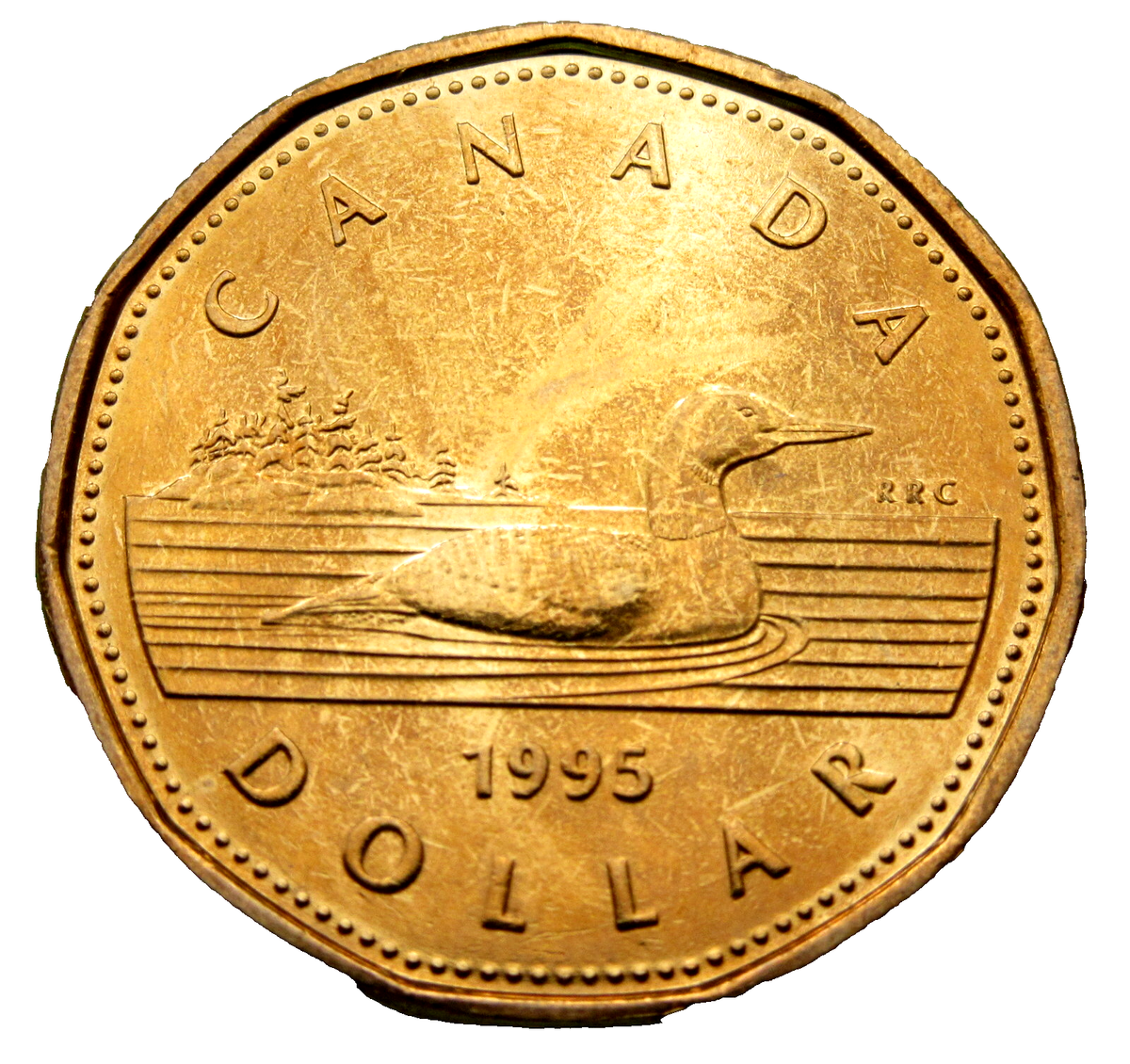 CANADA Elizabeth II 1995 1 DOLLAR, LOON LOONIE, UNC km# 186 we