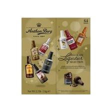 Anthon Berg Dark Chocolate Liqueurs 64 Count Bottle Shaped Gift Box 2.2lb NEW