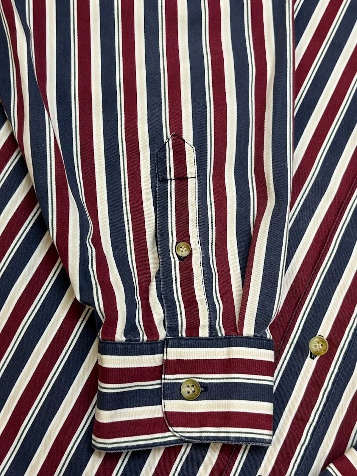 Camisa De Colección Bugle Boy Classics Rayas Verticales Con Botones Años 90 Hombres Talla XL Foto 3 de 4