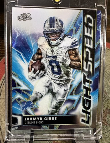 Jahmyr Gibbs 2025 Topps Chrome Cosmic Light Speed Refractor #LS-15 Lions