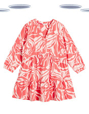 Ex White Stuff Women's Tunic Dress - Matra Long Sleeve Jersey Floral Print Pink