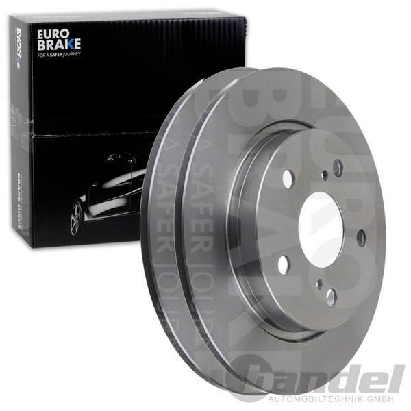 2X Eurobrake Bremsscheiben 270Mm Voll Hinten Passend FÜR Toyota Auris Corolla |-image