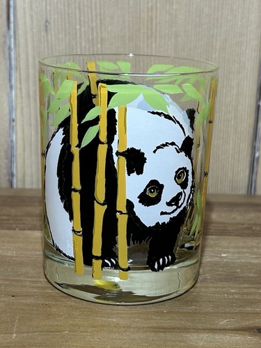 SET of 8 Neiman Marcus Panda Bear Tropical 4" Cocktail Bar Glass Vintage 1970’s - Picture 6 of 9