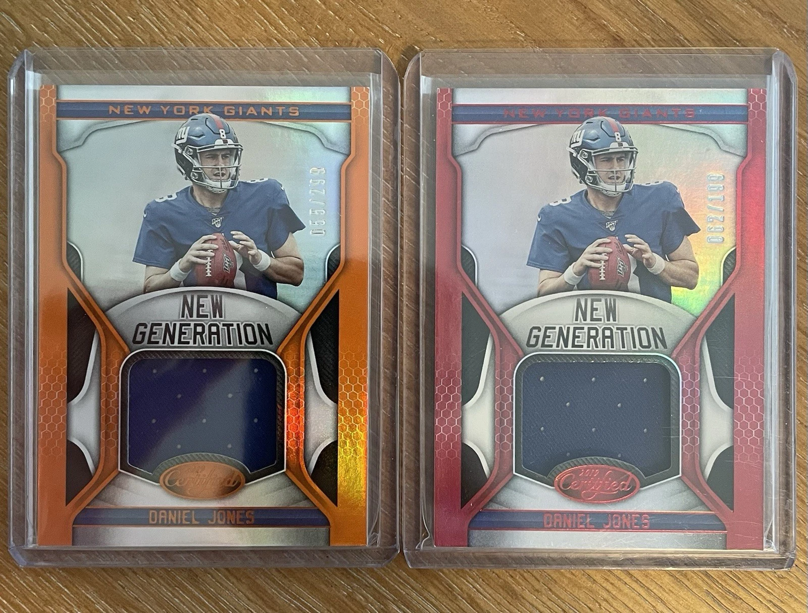 Daniel Jones Panini Certified New Generation Jerseys #NGDJ Mirror Red