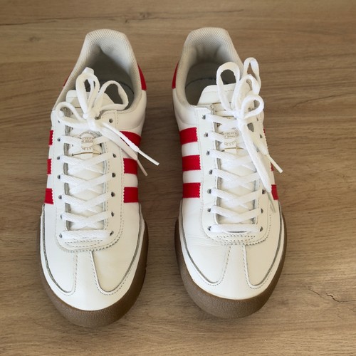 Adidas Originals Jeans II OG blanc rouge Baskets Chaussures à lacets Homme EU 42 - Foto 7 di 11