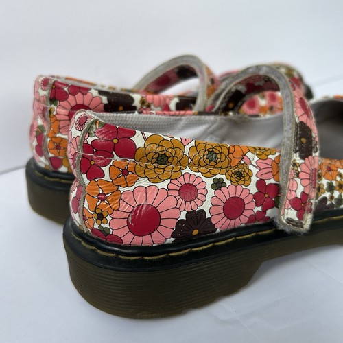 Zapatos Dr. Martens Mary Jane Floral Cuero Hebilla EE. UU. Talla 3 AW004 - Imagen 6 de 13