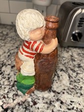 Carol Rardon Coca Cola Sculpture, Two Kids Climbing A Coke Bottle, Chalkware