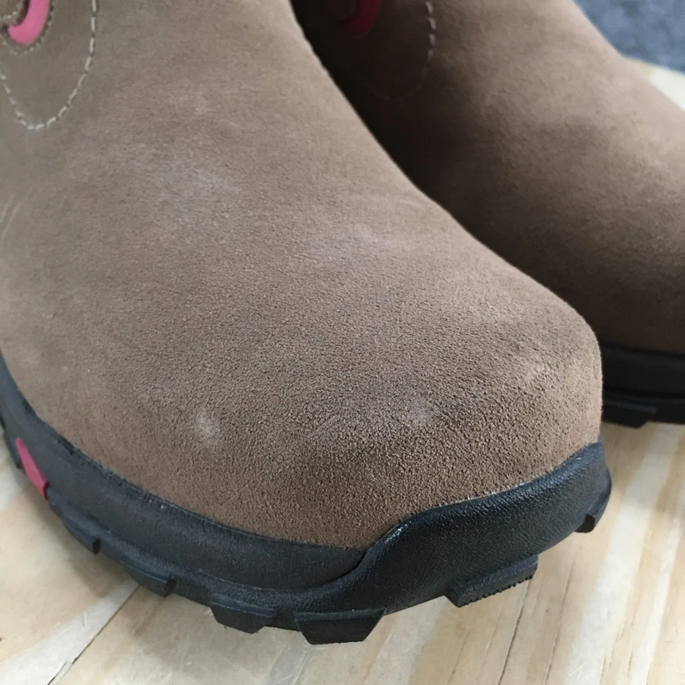 Bota de Invierno LL Bean Mujer 10M Marrón Rosa Aislante Imitación Gamuza Pull On Media Pantorrilla Foto 4 de 4