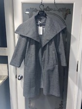 Shinestar Gray Long Collar Belted New With Tags Trenchcoat