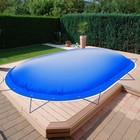 Aufblasbare Poolabdeckung Ovalpool 800 x 400 cm I Oval Pool 8 x 4 m I blau
