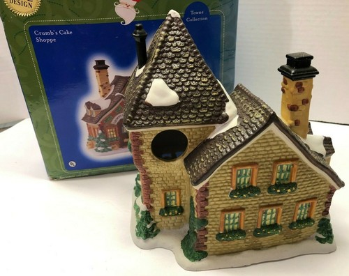 SANTA'S WORKBENCH Crumb's Cake Shoppe Lighted Village Towne Collection Building - Picture 3 of 3