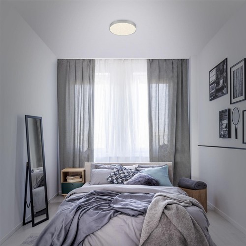 BRILONER Deckenleuchte Sternenhimmel LED 16W Deckenlampe Rahmenlos Rund Silber - Bild 3 von 4