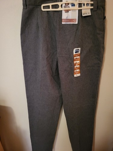 Riders Lee Womens Grey Pinstripe 16 L Slash Pocket Pant Misses 136 7066 36 W 34 - Picture 14 of 24