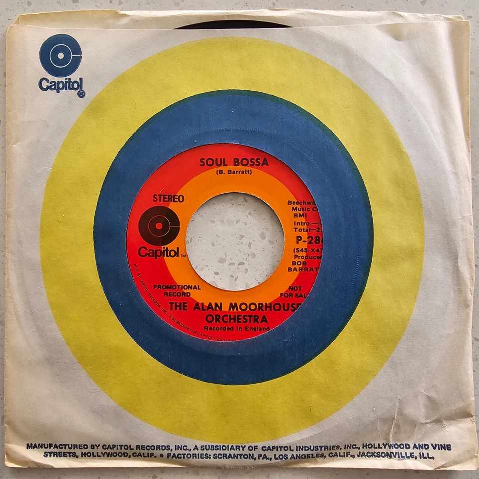 The Alan Moorhouse Orchestra - Haunting Me - 1970 Film Soundtrack US Promo 7" - Image 2 of 4