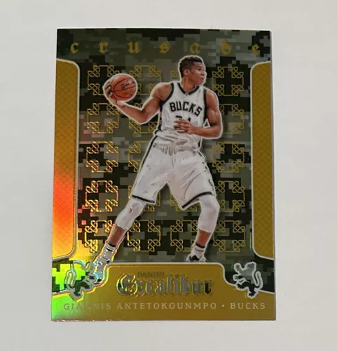 2015-16 Panini Excalibur Crusade Camo Gold Giannis Antetokounmpo Bucks #2