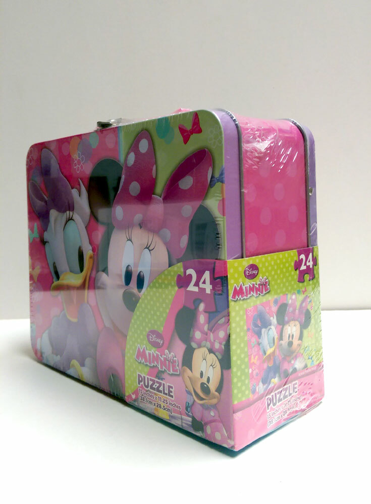 Disney Minnie Mouse Daisy Jigsaw Puzzle in Tin Lunch Box Kids