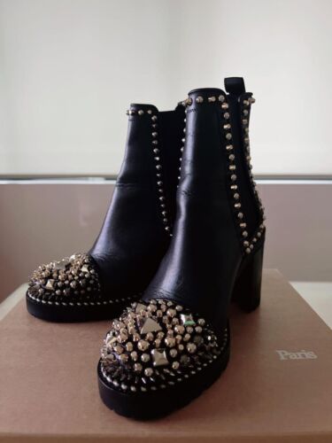 Stivali Chelsea Christian Louboutin Chasse in pelle impreziosita 37 - Foto 2 di 24