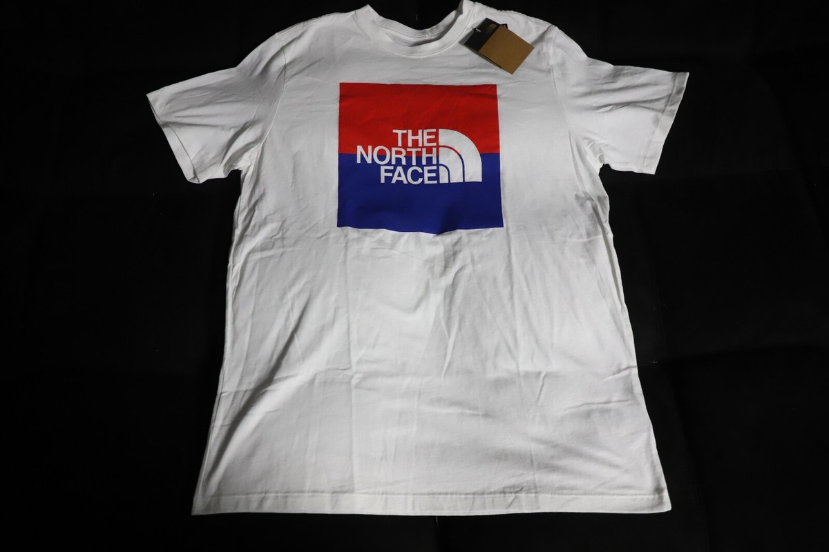 ★THE NORTH FACE★ White Label Dome Logo Short Sleeve Round The North Face T-Shirt Men L White Short Sleeve Half Dome