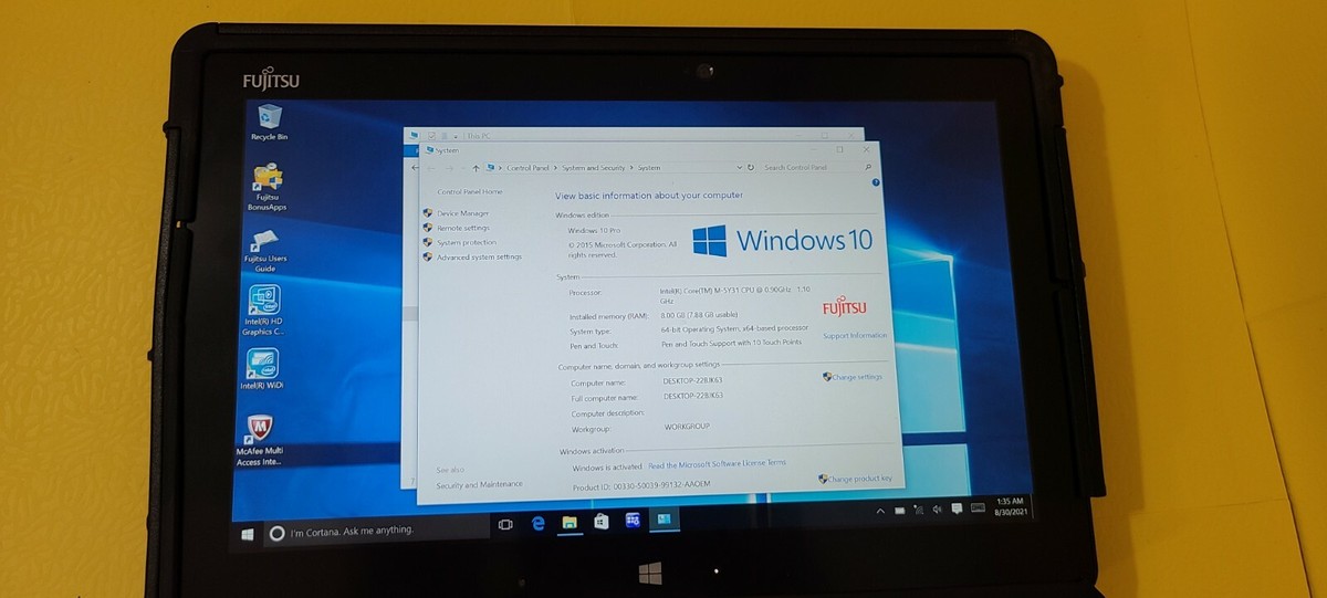 Fujitsu Stylistic Q665 11.6 Laptop/Tablet M-5Y71 8GB 128GB No