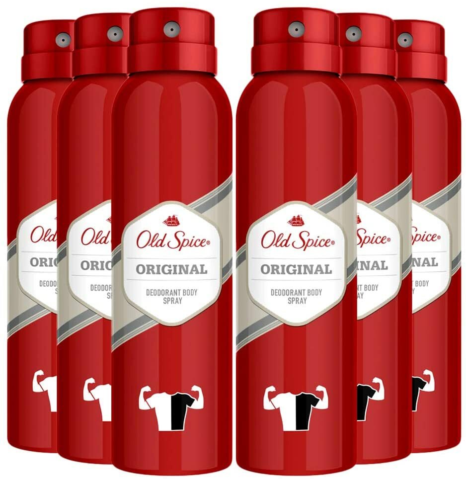 x old spice original deodorant body spray fresh odour mens 150ml