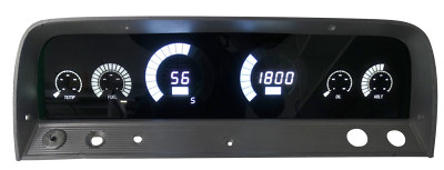 Intellitronix White LED Digital Bargraph Gauge Cluster Panel 1964-66 Chevy Truck