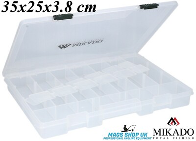MIKADO BIG PLASTIC TACKLE BOX 1 SIDED 35 x 25 x 3,8 CM, HECHT
