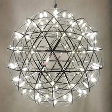 Firework Starburst Chandelier Chrome Fawkes Silver / Gold Light - Various Sizes