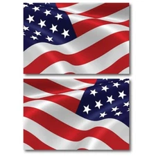 Magnet Me Up Waving American Flag Car Magnet Decal-4x6 Opposing Heavy Duty for C