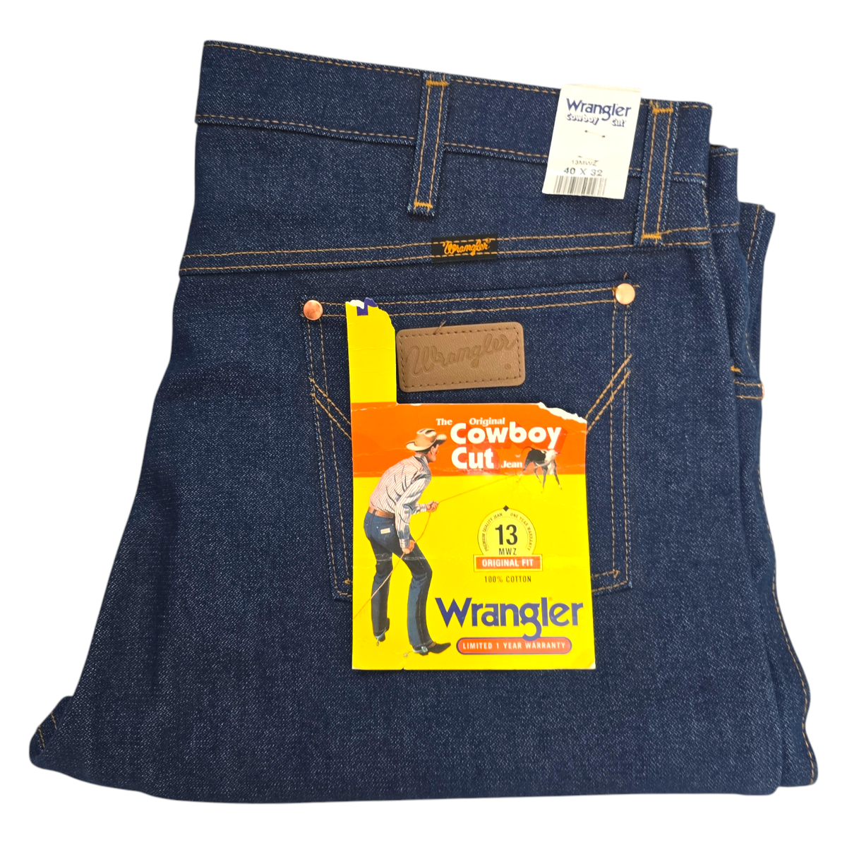 Wrangler Cowboy Cut 13MWZ Original Fit Jeans Men's Size 40x32 Blue
