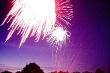 Original slide photo Kodachrome 1978 Fireworks Show - 8