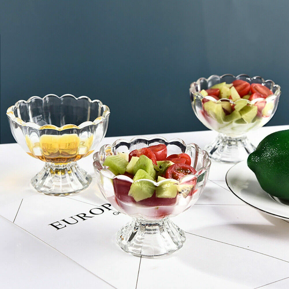 Glass dessert cups deals
