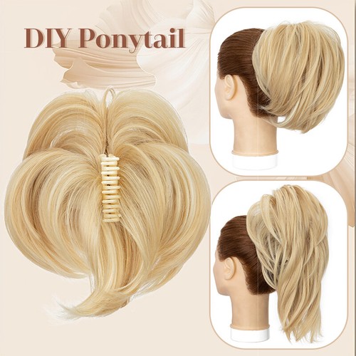 Women Short Clip In Ponytail Pony Tail Hair Extension Claw On Fake Hair Piece US - Picture 33 of 39