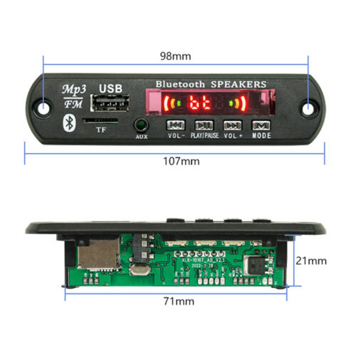 USB MP3 Module Bluetooth 12V MP3 WMA Decoder Board Audio Module FM AUX USB2504 - Picture 2 of 16