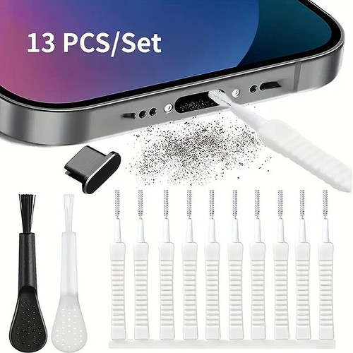 13PCS Mobile Phone Speaker Dust Removal Cleaner Tool Kit Charge Port Dustpro _xi - Photo 14/14