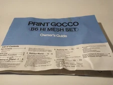 PRINT GOCCO B6 Hi Mesh Set Printing Kit Set  Riso Owners Manual Guide Book